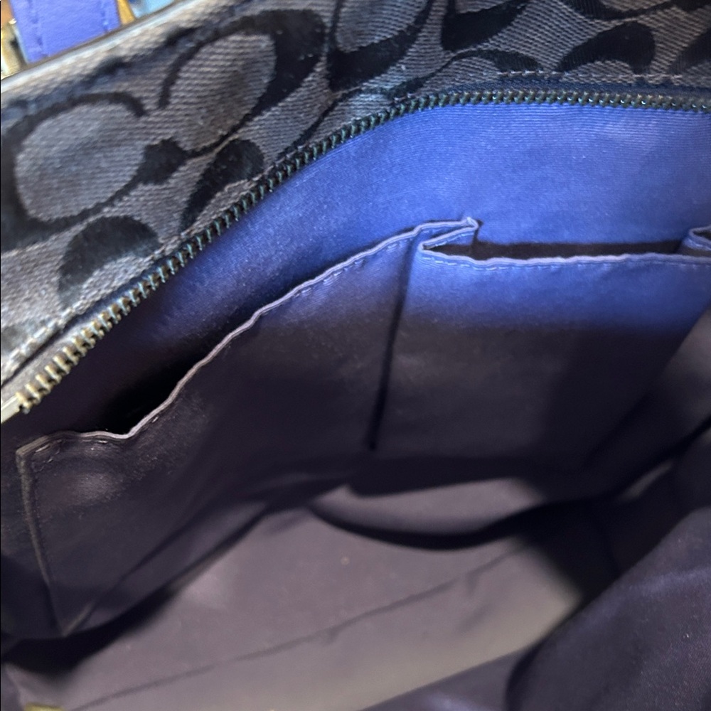 Coach Multicolor Patchwork Tote With Purple Insid… - image 5
